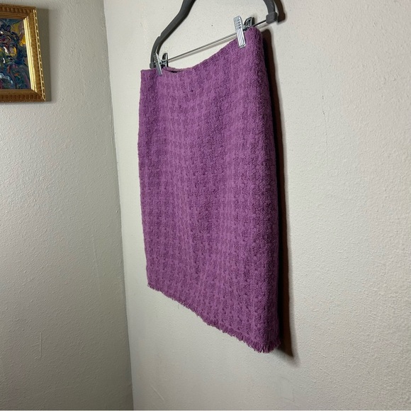 Dana Buchman Purple Wool Pencil Skirt Knee-Length Work Size 12 - Picture 2 of 7